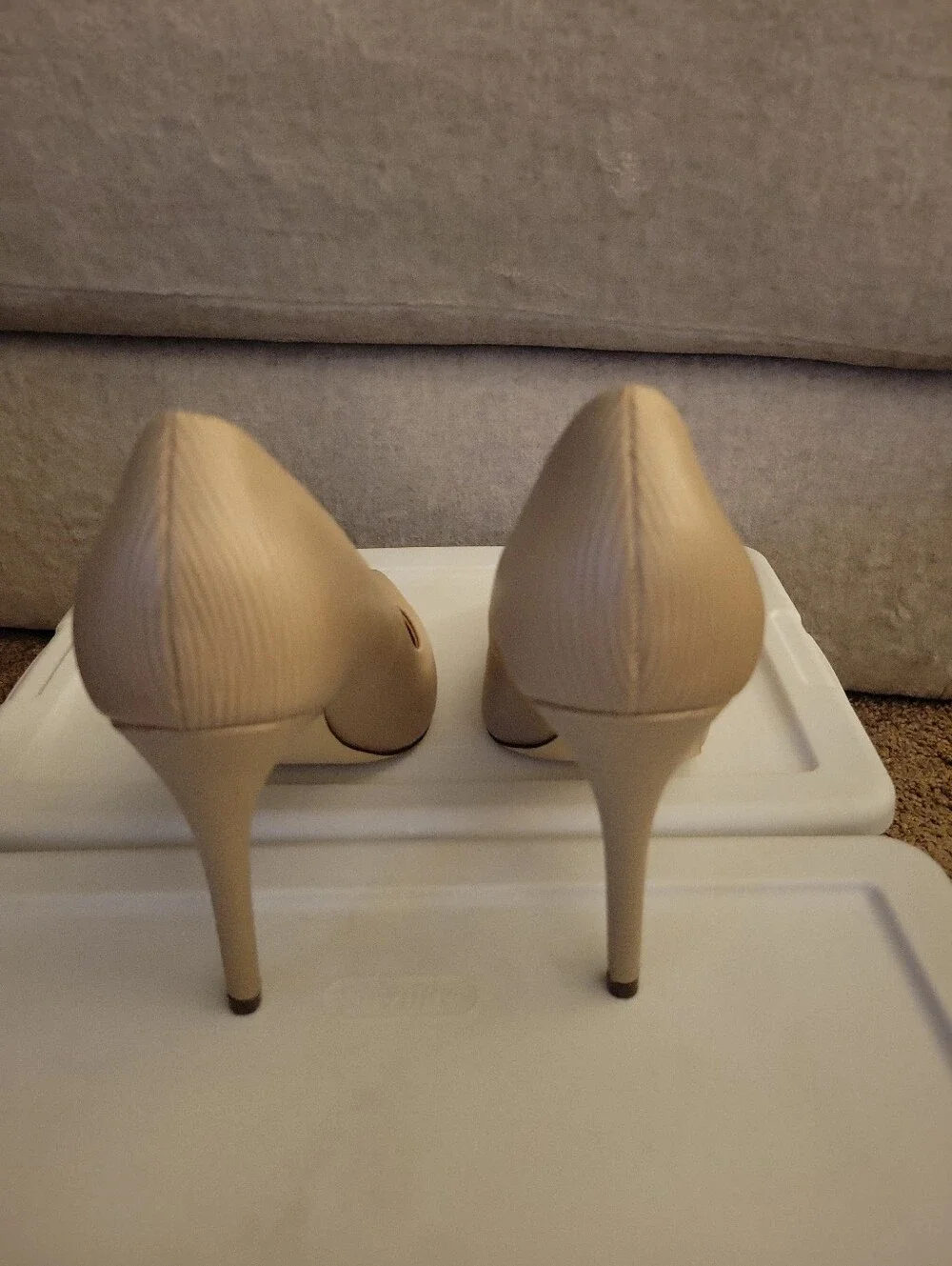 Call It Spring Nude Textured Pointed Toe Stiletto Pumps Size 8 NWT Condition